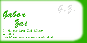 gabor zai business card